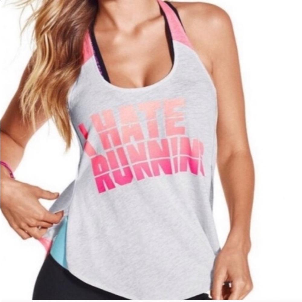 VS Pink “I hate running” tank top